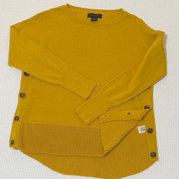Talbots Sweaters - Talbots Mustard Knit Top with Button Accents